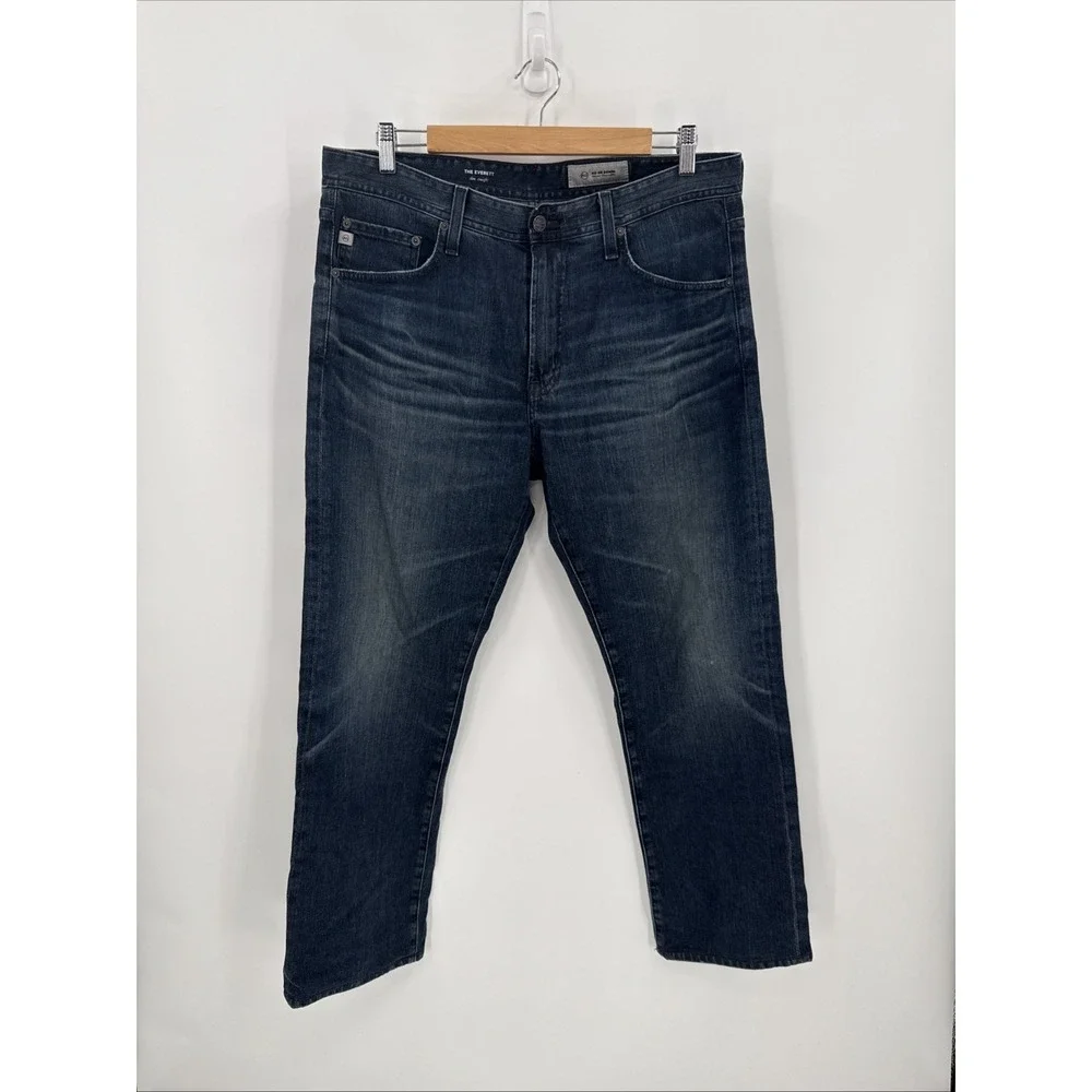 AG Adriano Goldschmied Mens The Everett Slim Straight Jeans Size 34R Stretch